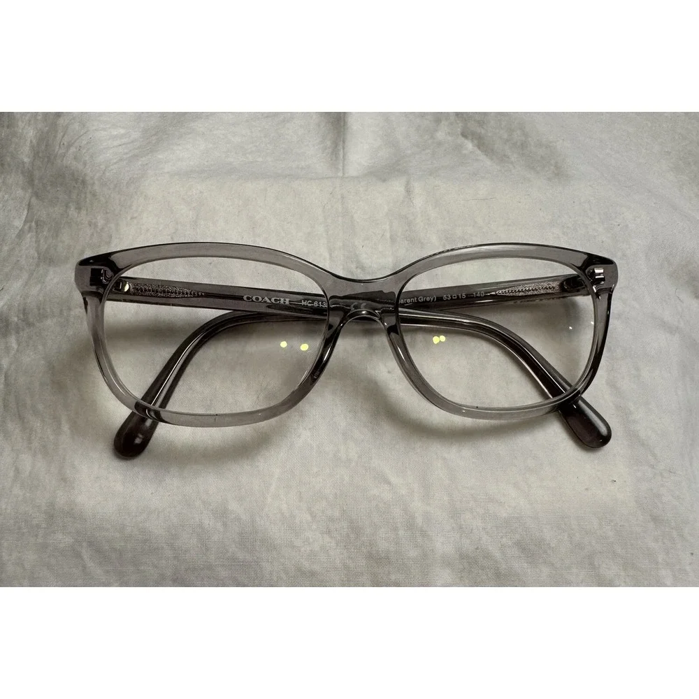 Coach HC6139U HC 6138U‎ 5176 Transparent Grey Eyeglasses; 53/15/140 FRAMES ONLY